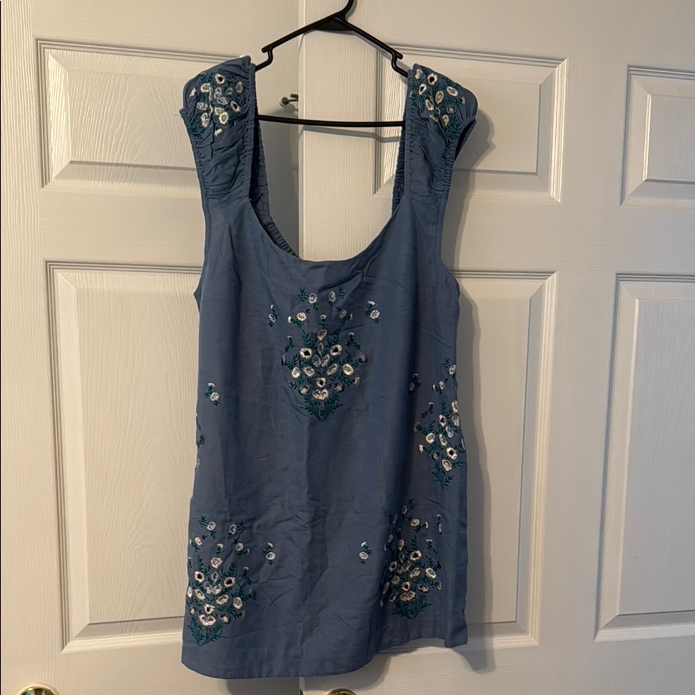 Free People Blue Floral Mini Dress